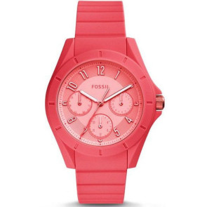 Horlogeband (Band + Kastcombinatie) Fossil ES4187 Onderliggend Silicoon Roze